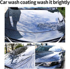 Car Wash & Wax Shampoo, 2-in-1 Liquid Car Shampoo and Conditioner, Enzyme Active Stain Remover with Glazed Coating, Phosphate-Free for Car/Motorcycle Exterior, 500ml/16.9oz