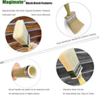 3 Inch Block Stain Brush, Thick Paint Brush, Fence Deck Stain Applicator, Soft Bristle Brush for Emulsion, Dusting, Household Utility Staining Brushes by Magimate