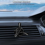 Car Air Condition Outlet Clip, Stylish Propeller Dashboard Air Vent Trim Clips, Air-Driven Diffuser, Creative Automotive Interior Decoration Accessories for Women Men (Black, 1PC)