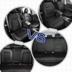 Skechers Memory Foam Car Seat Covers, Lycra Fabric Seat Covers, Seat Cover Full Sets Airbag Compatible, Automotive Comfort Protection for Most Cars, Trucks, SUVs, Black