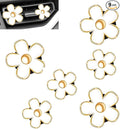 OBTANIM 6 PCS Car Air Vent Clips White Daisy Flower Car Air Freshener Clip Air Conditioning Outlet Clip for Car Interior Decoration Accessories (2 Size)