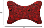 2 Pack Car Neck Pillow Compatible with Red Skulls, Softness Car Headrest Pillow for Driving with Adjustable Strap, Memory Foam Removable Cover, Comfortable Ergonomic Design