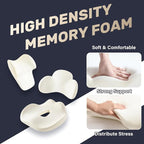 Coverado Car Seat Cushion and Lumbar Support with Headrest Pillow Memory Foam Ergonomic Back Support Driving Seat Cushion Neck Head Pillow, Back Pain Relief, Cushion for Car Driver Office