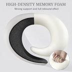 Neck Travel Pillow |100% Pure Memory Foam Neck Pillow Comfortable & Breathable Cover, Machine Washable for Travel, Airplane, Car Rides, & Home Use, Travel Kit with Eye Masks, Earplugs, & Bag (Black)