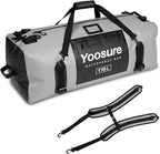 Waterproof Duffel Bag 110L- 700D PVC Dry Bag with Airtight Zipper, Large Dry Bag with Straps&Handles for Camping Boating Kayaking Rafting Canoeing Gym Beach Car Roof Storage (Grey)
