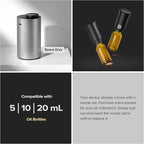 Airversa Waterless Essential Oil Diffuser Starter Kit with 4 x 10mL Fragrance Scent Oil, Battery Operated Mini Scent Air Machine Portable Diffuser for Home Car Office, ANX Black Kit-A