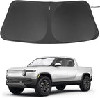 Windshield Sun Shade Custom Fit for 2022 2023 2024 2025 2026 Rivian R1T Accessories Foldable Sunshade Sun Blocker Protect Car from Sun Rays & Heat Damage Keep Car Cooler