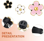 6PCS Car Air Vent Clip, Cute Daisy Air Conditioning Outlet Clip, Car Flower Air Freshener Clip, Auto Interior Decor Accessories for Women and Girls (Black-Pink-White, 6PCS)