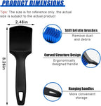 8.3×2.5 Inch Car Wash Brush, Soft Bristle Short Handle Carpet Cleaning Brush, Scrub Brush for Floor Mats, Tires, Automotive Wheel Bushes for Vehicle Interior & Home (Blue)
