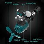 2 Pieces Car Air Fresheners, Cute Bear Pilot Car Diffuser, Propeller Air Outlet Vent Fresheners, Suitable for Automotive Interior Decoration (dog（A+B）)