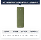Sea to Summit Camp Plus Self-Inflating Foam Sleeping Mat for Camping - Rectangular - Regular (72 x 25.2 x 2.6 inches)