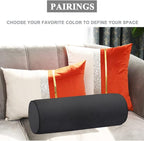 Memory Foam Pillow 16X6 Inch for Sleeping, Neck Pain Relief, Side Back Stomach Sleeper, Car or Office Chair Sofa,Support Pillow for Posture & Comfortable Spine Position (Black
