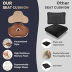 Coverado Car Seat Cushion and Lumbar Support Pillow, Memory Foam Ergonomic Back Support Driving Seat Cushion for Sciatica, Tailbone, Back Pain, Non-Slip Washable Cushion for Car, Driver, Office