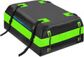 OceanCross Car Rooftop Cargo Carrier Bag, Green Rooftop top Cargo Carrier Bag 15 Cubic feet Waterproof for All Cars with/Without Rack, Includes Anti-Slip Mat, 8 Reinforcement Straps, Luggage Lock