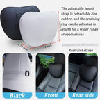 Seat Headrest Neck Pillow for Tesla Model 3 ModelY/S/X Uniquely Designed Neck Pillow Seat Headreck Cushion Nappa Leather Neck Support Car Accessories (1 pcs Black)