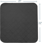 Waterproof Chair Pads for Incontinence, 4 Pack Reusable Seat Protector Pads 22" x 21", Washable Chair Protector Seat Cover, Absorbent Incontinence Pad for Bed, Wheelchair, Kid & Pet - Black