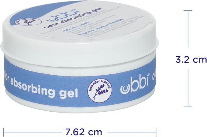 Ubbi Lavender Scented Absorbing Gel Value Pack - 3 Count Diaper Pail Odor Control for Baby Nursery