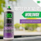 3D Speed All-In-One Polish & Wax – Scratch & Swirl Remover, Clear Coat Safe Paint Sealant – High Gloss Finish, Easy Application – 16oz – Made in USA