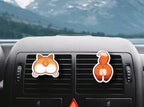 WIRESTER Fresh Scented Car Air Freshener Vent Clip, Decorative Accessories, Interior Decoration for Cars - Cute Animal Butt, Cute Dog Cat, Dog Butt Looking Back, Dog Lying