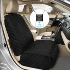 Deluxe Dog Seat Cover for Front Seat-More Durable Waterproof Front Seat Protector, High Heat Resistant and Nonslip Front Seat Cover for Dogs Kids, Universal Size (Black MAT)