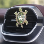 2 PCS Turtle Car Air Vent Clips, Lovely Tortoise Car Interior Decor Car Aroma Diffuser Vent Clip Car Air Freshener Vent Clips Car Accessories Decoration for Girls（Bling Green）