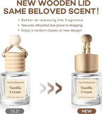 C Classy Car Air Freshener Hanging 2 Pack, Vanilla Cream Essential Oil Diffuser for Cars, Long-Lasting Fragrance, Cute Glass Bottle Car Accessories for Women & Men Gift, Made in USA