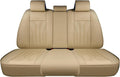 FLORICH Rear Seat Covers Leather Car Seat Covers Waterproof Back Seat Cover Automotive Seat Covers Universal Seat Cushion Protector for Most Cars Trucks SUV-Beige