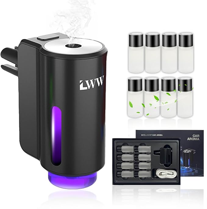 Smart Car Air Freshener Diffuser 3-Pack Refill, 3-Speed Adjustable, Fresh, Intense, Ocean Scents