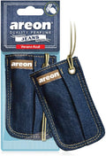 AREON Car Hanging Air Freshener I Jeans Bag I Verano Azul Scent (Pack of 3)