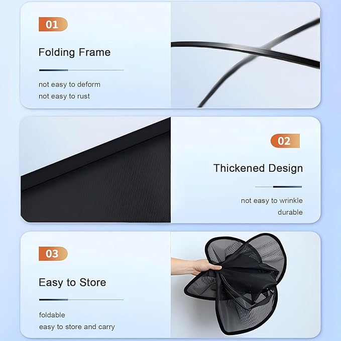 Car Sunroof Sunshade Compatible with Volvo C40 Accessories 2021-2023, One-Piece Glass Roof Sun Shade, Foldable Car Sunshade Roof, Sunroof Cover, Sun UV Protection