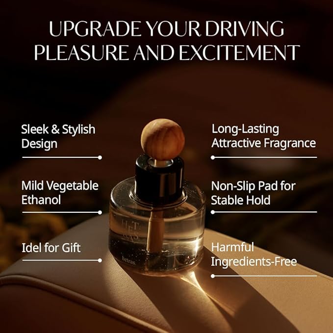 hetras Premium Car Diffuser Set 2.6 fl.oz. 2 Pack | Flower Shop - Flowers & Green Grass Scent | Long-Lasting Luxury Fragrance Air Freshner Car Dash Board Perfume | Gifts for Loved One