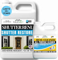 Premium Restorer-Restores Original Color & Rejuvenates Faded Shutters, Patio Furniture, Doors & More | Eco-Friendly |Lasts 10 Yrs.| Includes Powerful Cleaner | Gallon Kit