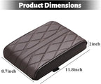 Car Center Console Cover, Memory Foam Leather Vehicle Armrest Seat Box Pad Protector, Comforable Waterproof Automotive Center Middle Cushion Mat Accessories, Universal Fit (Coffee)