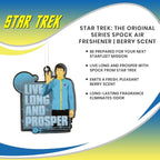 Star Trek: The Original Series Spock Air Freshener, Berry Scent | Provides Long-Lasting Fragrance, Odor Eliminator for a Clean Room, Car, Office | Novelty Science Fiction Gifts and Collectibles