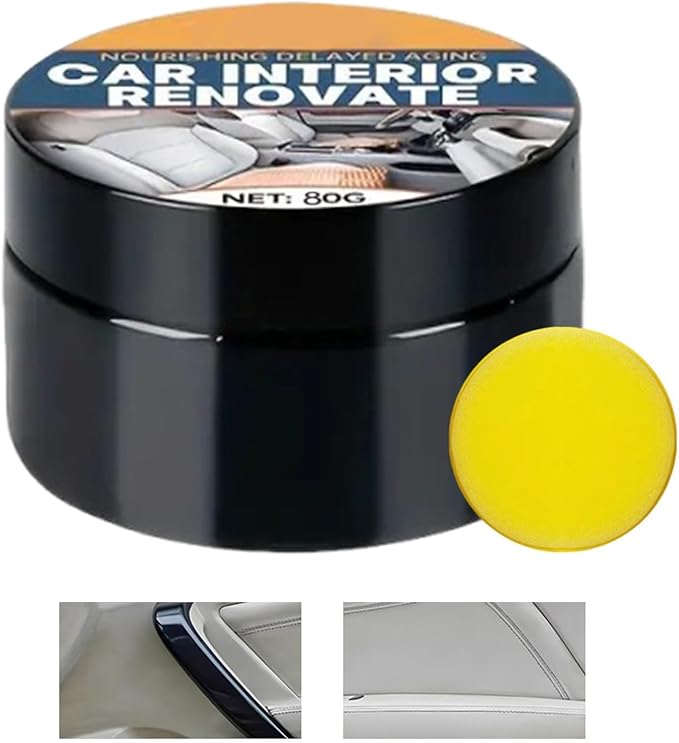 Auto Interior Renovation Paste – Car Trim Restorer | Gentle Repair Compound for Leather, Panels, Vehicle Detailing and Maintenance Dashboard, Center Console, Steering Wheel