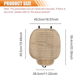 2PCS Ice Silk Car Seat Cushion, Breathable Cooling Anti-Slip Car Seat Protector Cushion with Storage Pocket, Universal Comfort Front Drivers Seat Cover Pad for Cars SUV Truck Interior (Beige)