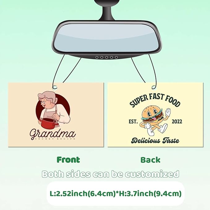 10-1000Pcs Custom Air Fresheners with Picture Double Sided Personalized Photo/Logo Air Freshener for Car Personalized gift for Company Branding Business Events Store Promotion