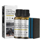 Crystal Coating for Car, 2026 New Plastic Parts Crystals Coating, Upgrade Plastics Parts Crystal Coating Plastic Restorer with Spong, Coatings Agent for Automotive Plastics (2Set)