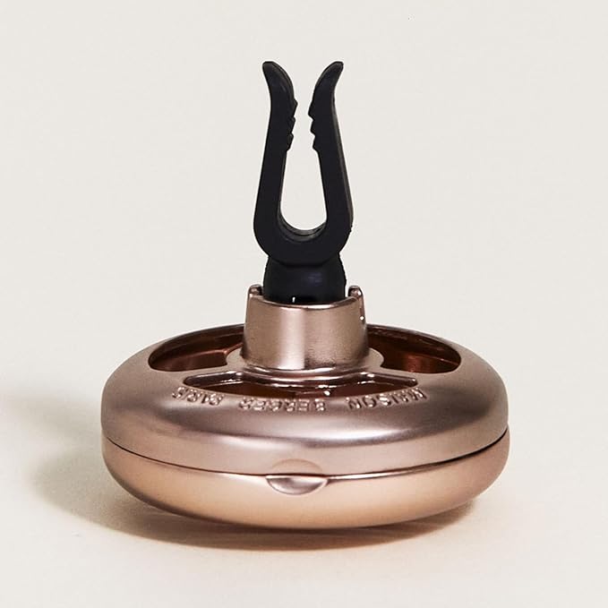 MAISON BERGER Luxury Car Air Freshener Bundle – Pink Copper Finish Vent Clip Diffuser + 2 Ocean Breeze Ceramic Pods (4-6 Week Scent), French-Made Refillable System, Adjustable Fragrance