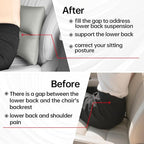 Car Lumbar Support Reversible Design Fixes Waist Gap Improves Driving Comfort Double-Sided Perforated enhances air Circulation Durable maintains Shape Long Lasting use 1P(Grey)