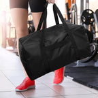 COOLBEBE 24" Sports Duffle Bag - 53L Travel Duffel Tote Bag with Upgrade Zipper Weekender Overnight, Sturdy & Water Resistant Camping duffle (2Pack Black)