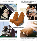 Car Seat Towel Cover, Universal Front Seat Protector for Cars, SUVs and Trucks, Sweat Towel Car Seat Cover for Gym, Yoga, Swimming, Pets and Family Travel, Golden Sunset, 2 Pack
