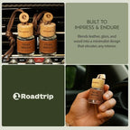 Scented Car Air Freshener - Long Lasting Essential Oil Diffuser - Car Accessories for Men & Women - Pack of 2 Non-Toxic Car Air Freshener - 0.27FL OZ/8ML (Brown, Sandalwood)
