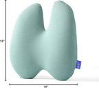 C CUSHION LAB Extra Dense Lumbar Pillow - Patented Ergonomic Multi-Region Firm Back Support for Lower Back Pain Relief - Lumbar Support Cushion with Strap for Office Chair, Car, Sofa - Wellness Green