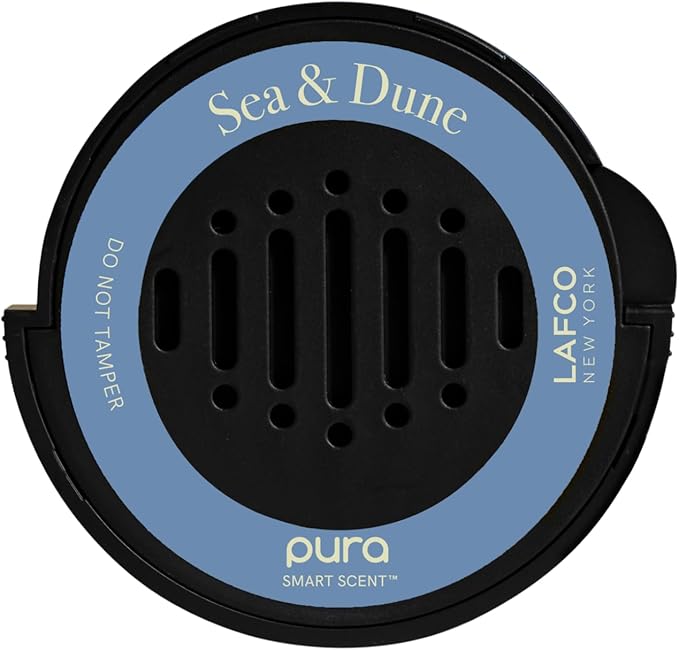LAFCO New York Pura Car Smart Diffuser Refill, Sea & Dune - 30-Day Scent - Free of Parabens & Phthalates - Cruelty Free