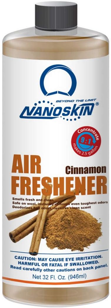 Nanoskin Concentrated Air Freshener – CINNAMON - Emits Fragrant Scent with Odor Eliminator into The Air to Freshen Interior | Adjustable Dilution up to 9:1 | for Automotive, Home, Office & More