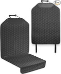 Owleys Car Seat Protector Set - Black, Waterproof & Non-Slip, Kick Mat & Back Seat Protection