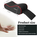 Car Center Console Cover, Soft Memory Foam Auto Arm Rest Pillow with Phone Holder Storage Bag, Waterproof Leather Armrest Seat Box Protector Comfy Cushion Pad for Most Cars (Black&Red)