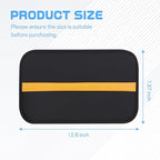 wuyaoyao Car Center Console Cover, 12.6"×7.87" PU Leather Armrest Cover for Cars, Stylish Auto Armrest Cushion Pad, Waterproof Vehicle Arm Rest Protector, Interior Car Accessories (Black+Orange)