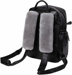 Soft & Cozy Australian Sheepskin Car Seat Belt Covers,2 Pack Fluffy Seatbelt Pads, Genunie Sheepskin Fur Shoulder Straps Cushions for Adults Kids Women and Men (Rose Red)